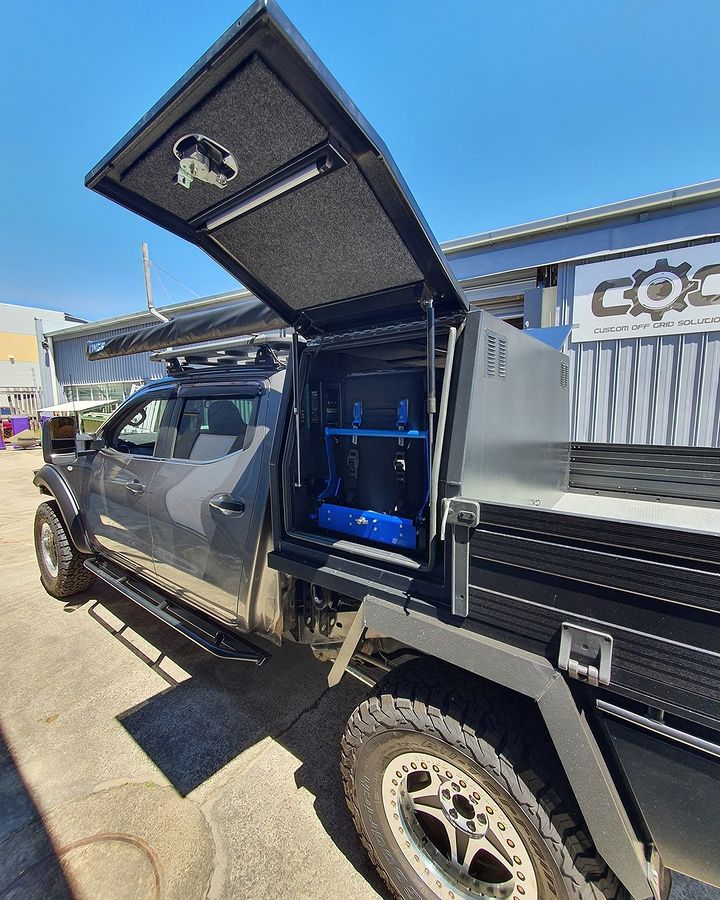 Do you have a half canopy on the back of your ute and feel that there is limited space to have some creature comforts for off-grid travelling?  Well, you still can!